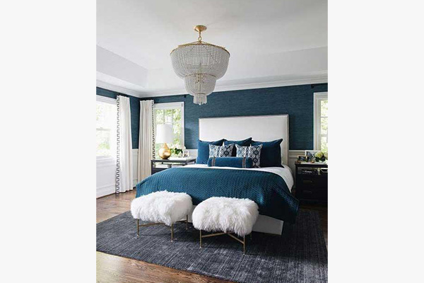 رنگ آبی کلاسیک در اتاق خواب